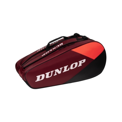 Dunlop Racket Bag CX Club (Racket Bag) 2024 Red/Black 10 Rackets - 2 Main Compartments